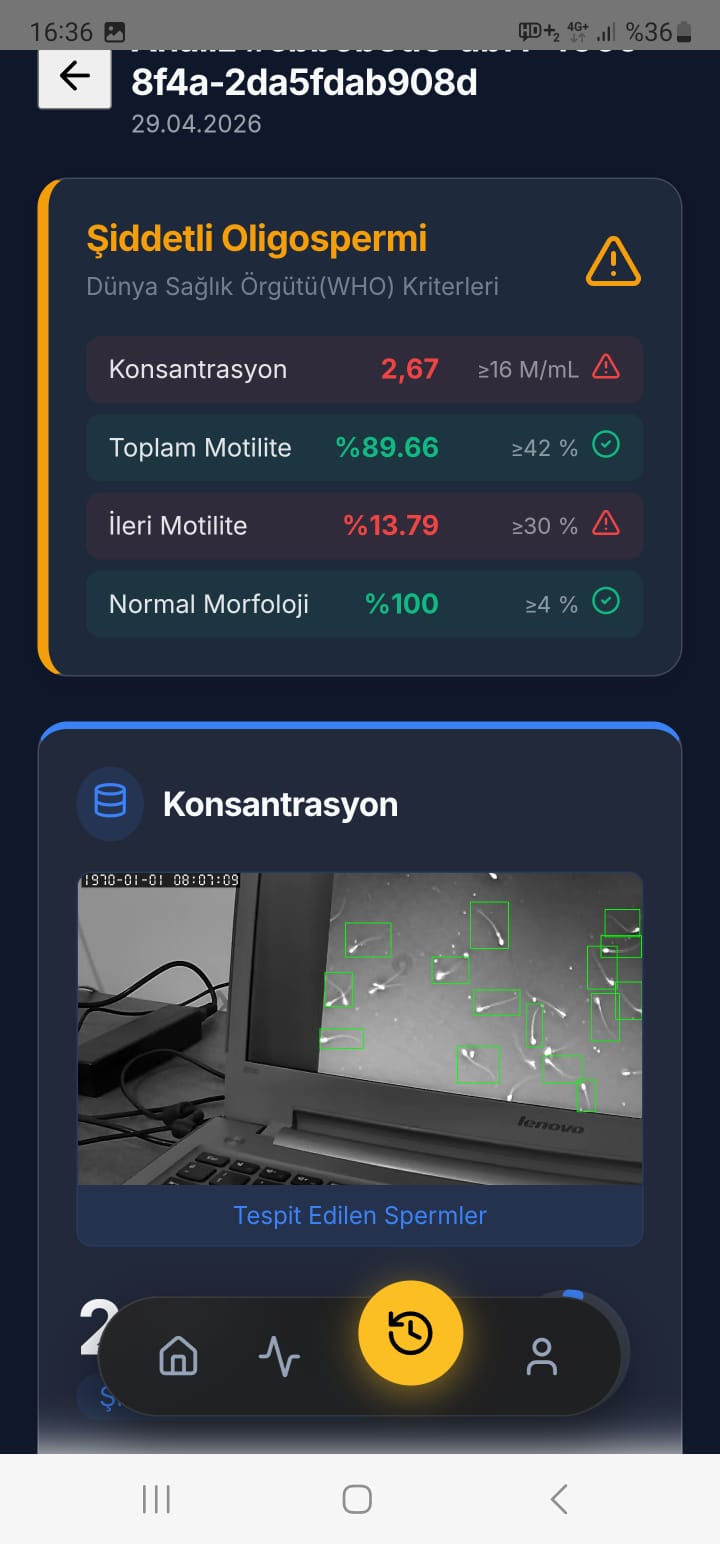 E-Spermiyogram uygulama ekranı 3
