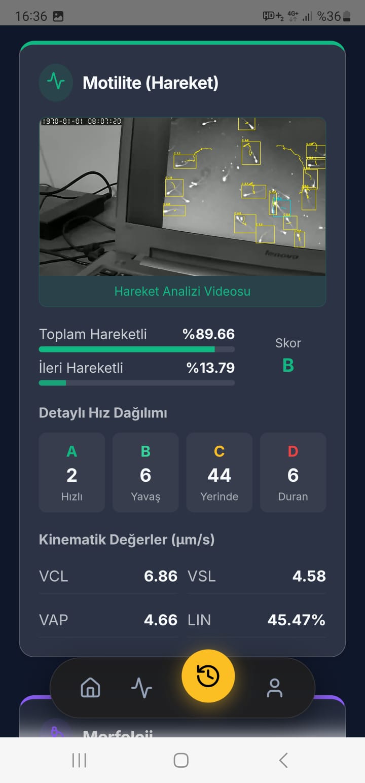 E-Spermiyogram uygulama ekranı 4